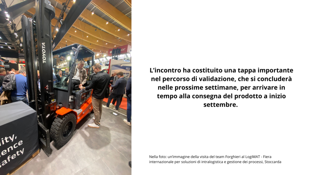 Incontro di validazione di un nuovo carrello elevatore